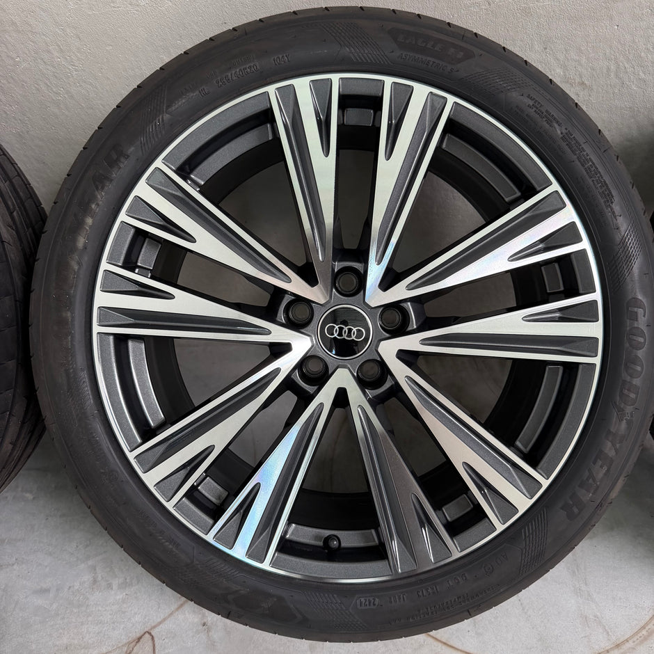 20 INCH ORIGINELE AUDI A6 S6 VELGEN MET ZOMERBANDEN