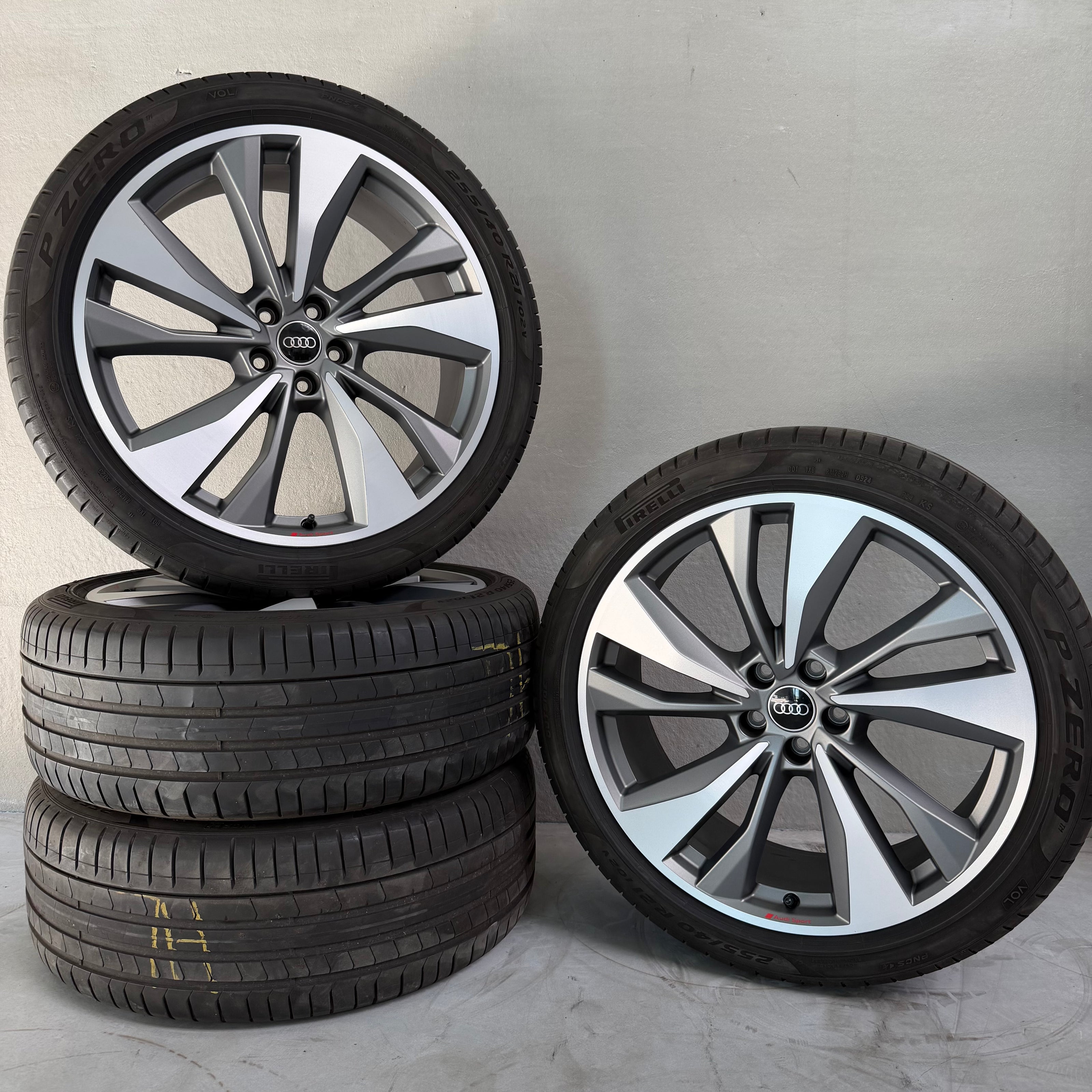 21 inch Originele Audi Q5 SQ5 velgen FY zomerwielen 80A601025BS titan mat glanzend gedraaid