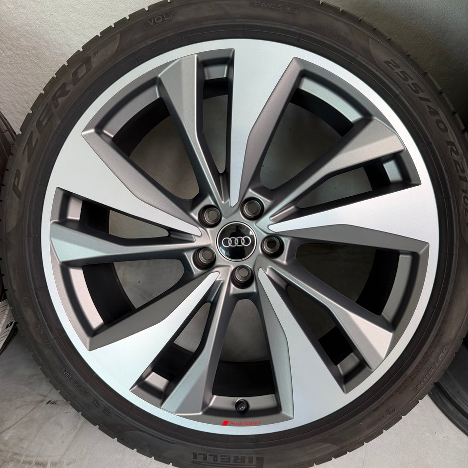 21 inch Originele Audi Q5 SQ5 velgen FY zomerwielen 80A601025BS titan mat glanzend gedraaid