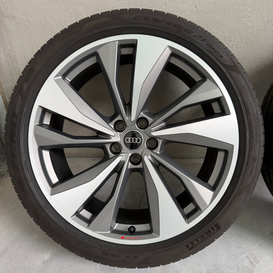 21 inch Originele Audi Q5 SQ5 velgen FY zomerwielen 80A601025BS titan mat glanzend gedraaid